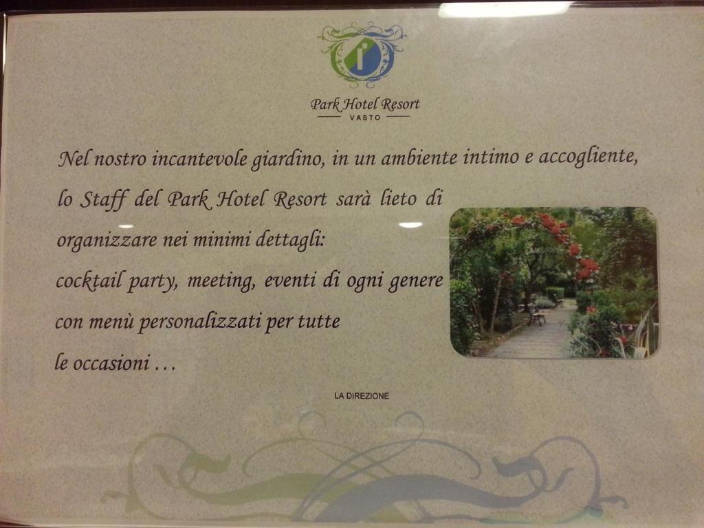 Park Hotel Resort Vasto Exterior foto